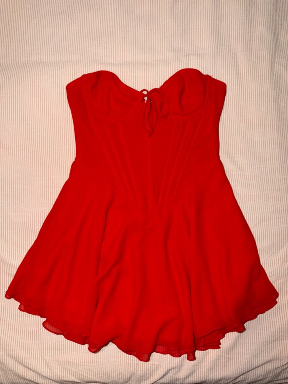 White Fox Red Strapless Corset Mini Dress